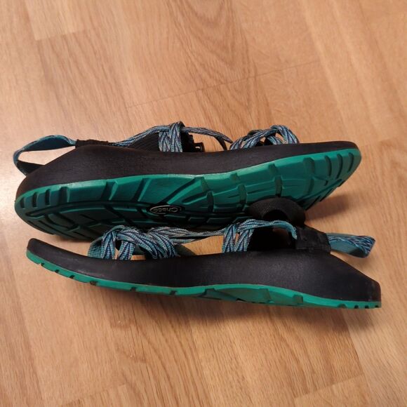 Chaco ZX2 Sandals Womens 9 Teal Purple Strappy Outdoor Hiking Open Toe - Picture 4 of 7